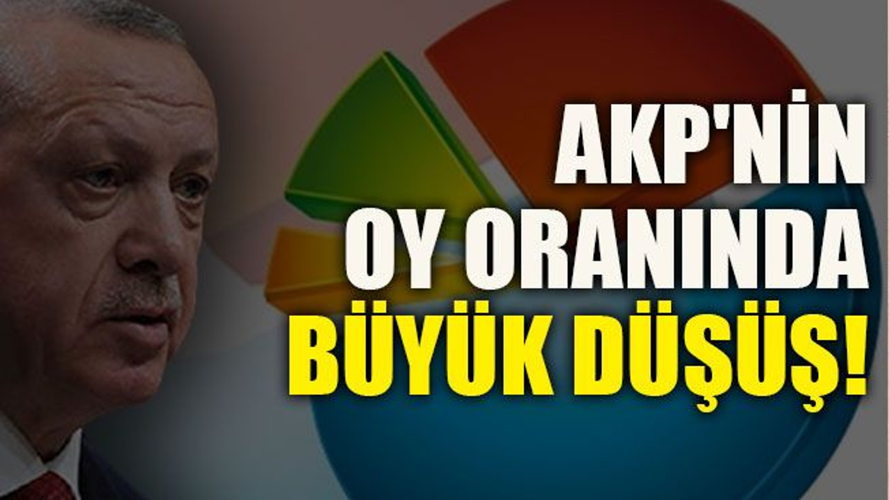 AKP'nin oy oranında büyük düşüş!