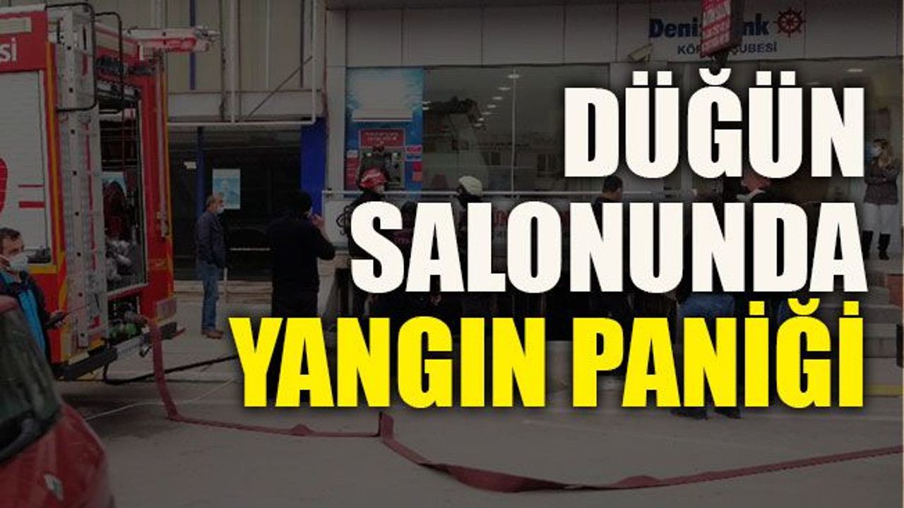 Düğün salonunda yangın paniği