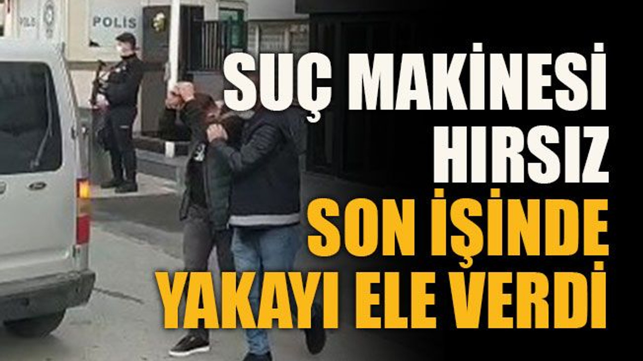 Suç makinesi hırsız son işinde yakayı ele verdi