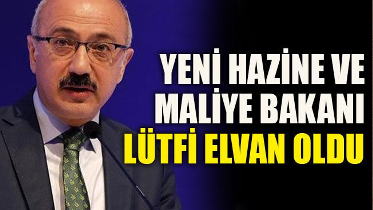 Yeni Hazine ve Maliye Bakanı Lütfi Elvan oldu