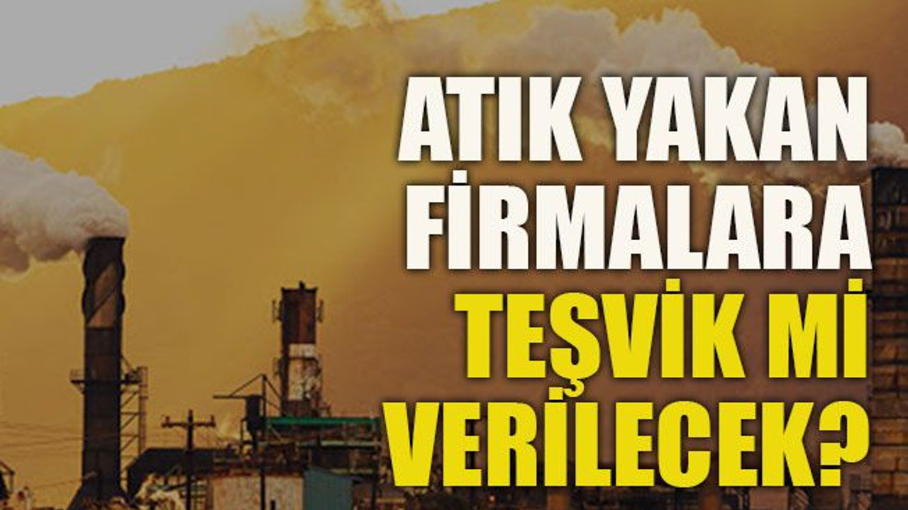 Atık yakan firmalara teşvik mi verilecek?