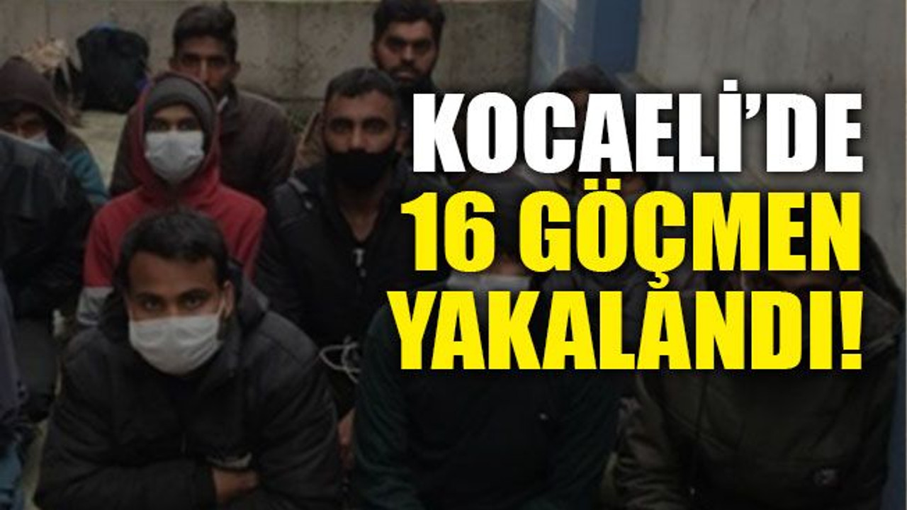 Kocaeli’de 16 göçmen yakalandı!