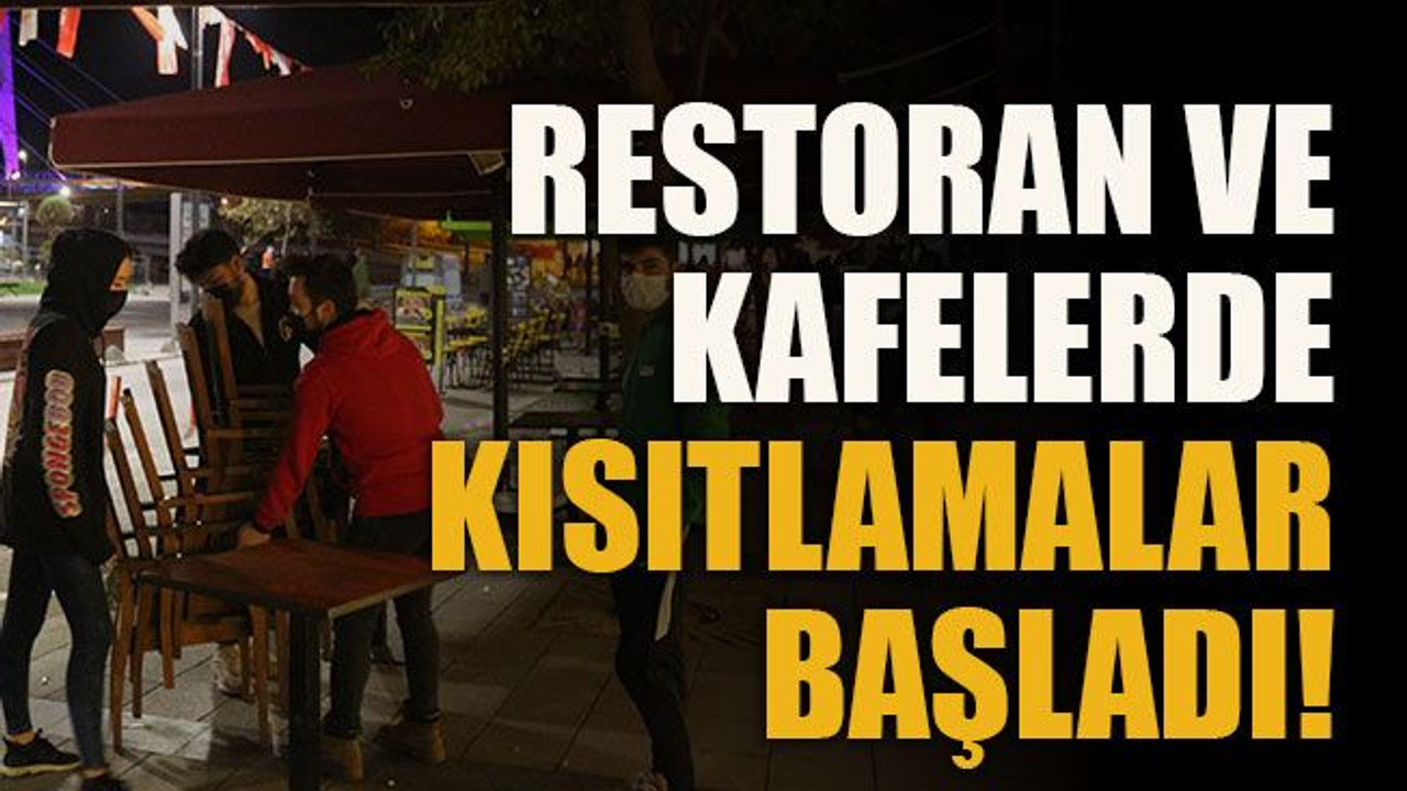 Kocaeli’de restoran ve kafelerde kısıtlamalar başladı!