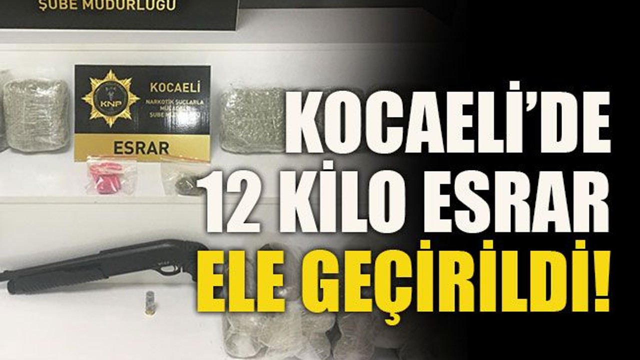 Kocaeli’de 12 kilo esrar ele geçirildi!