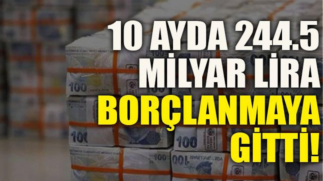 10 ayda 244.5 milyar lira borçlanmaya gitti!
