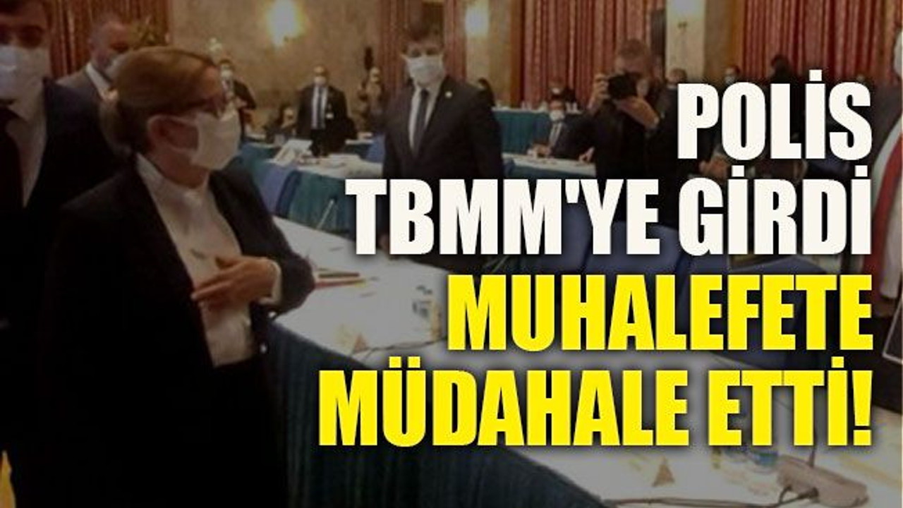 Polis TBMM'ye girdi, muhalefete müdahale etti!
