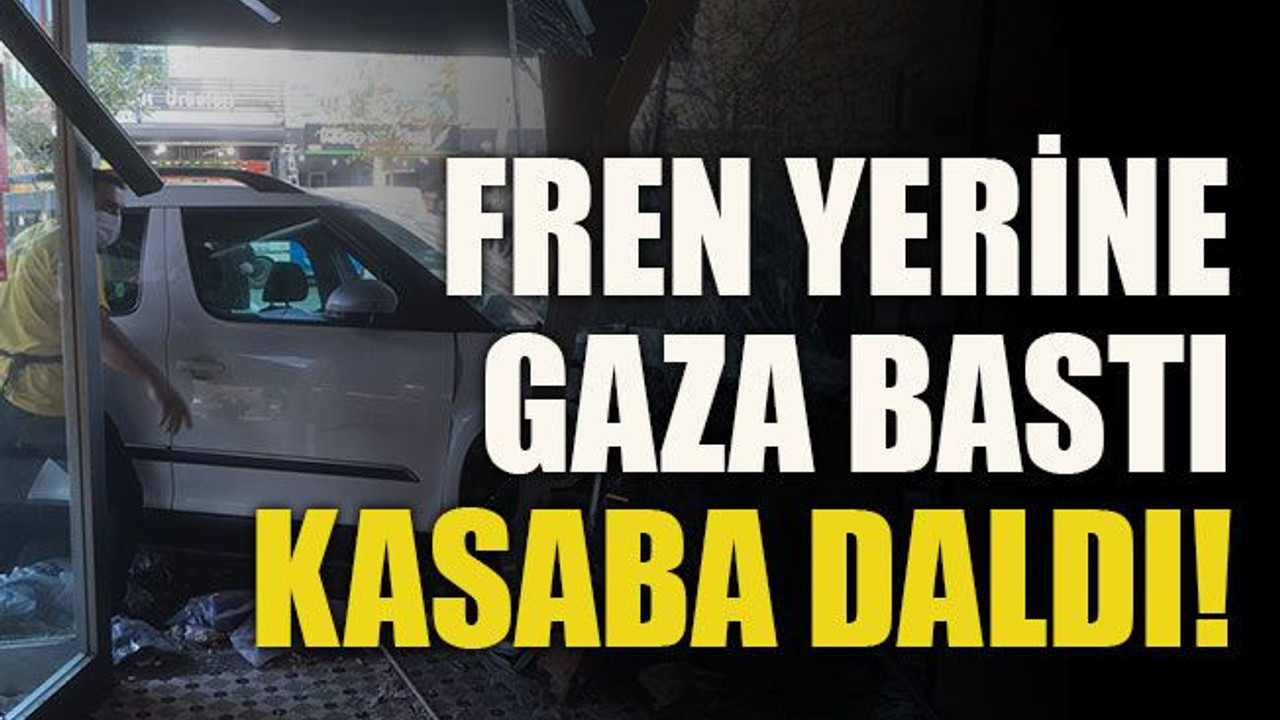 Fren yerine gaza bastı kasaba daldı!
