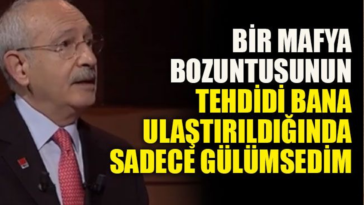 Bir mafya bozuntusunun tehdidi bana ulaştırıldığında sadece gülümsedim