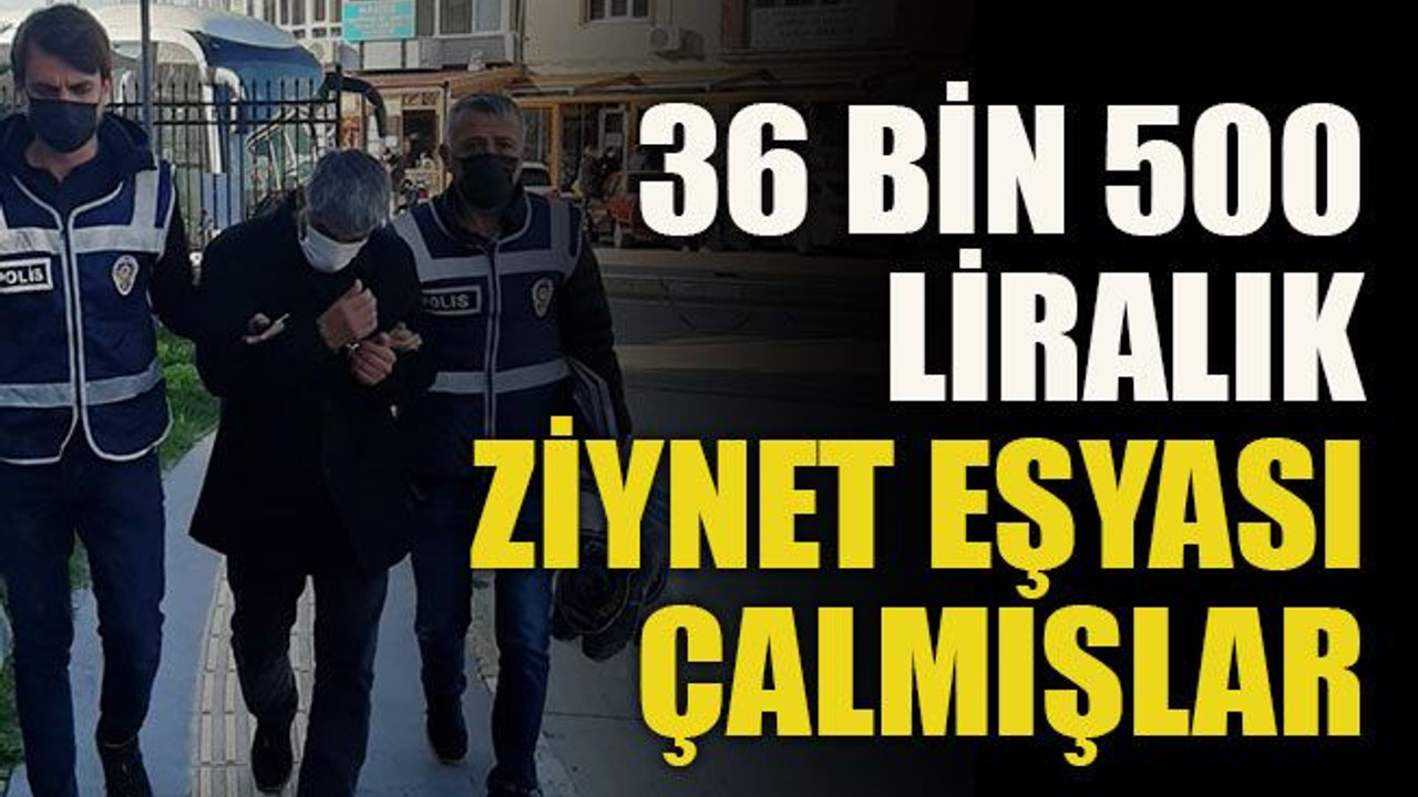 Girdikleri evlerden 36 bin 500 liralık ziynet eşyası çalmışlar