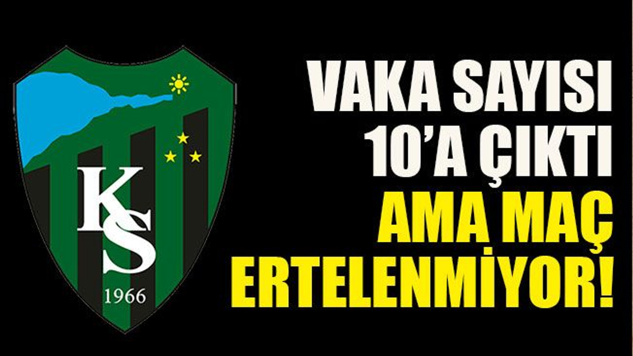 Vaka sayısı 10’a çıktı ama maç ertelenmiyor!