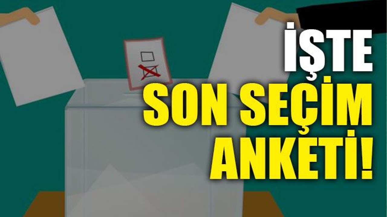 İşte son seçim anketi!