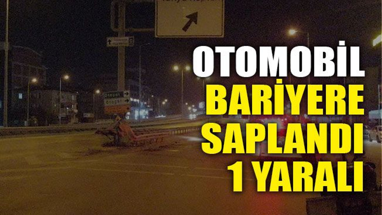 Kocaeli'de otomobil bariyere saplandı: 1 yaralı