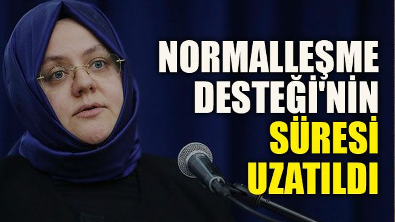 Normalleşme Desteği'nin süresi uzatıldı