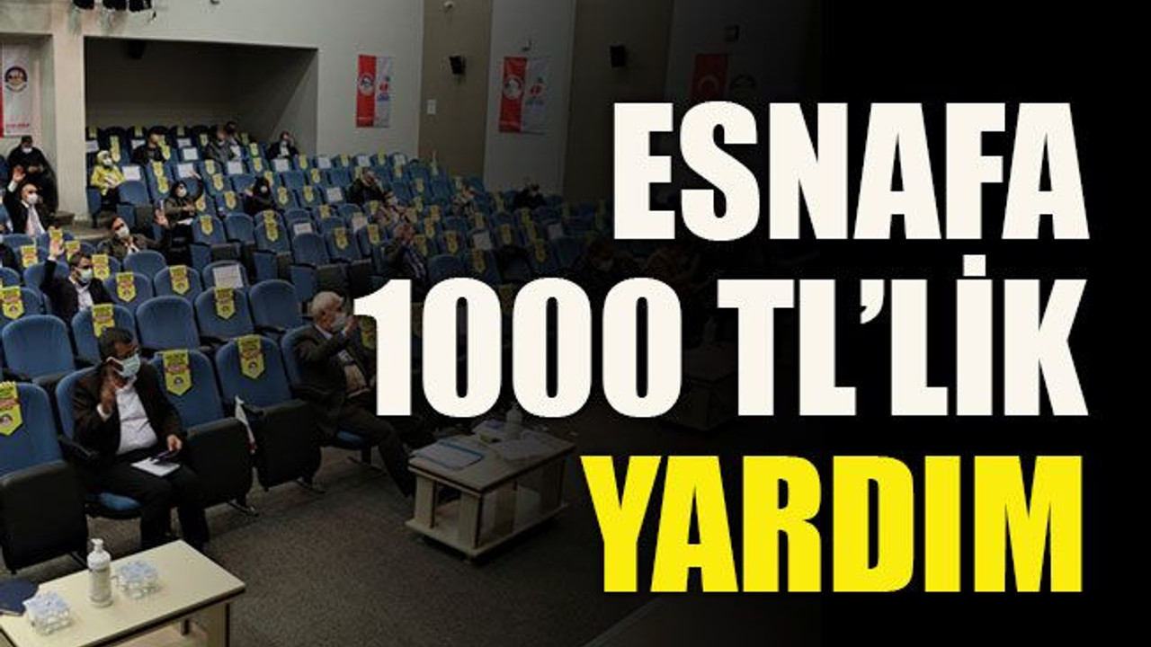 Esnafa 1000 TL’lik yardım