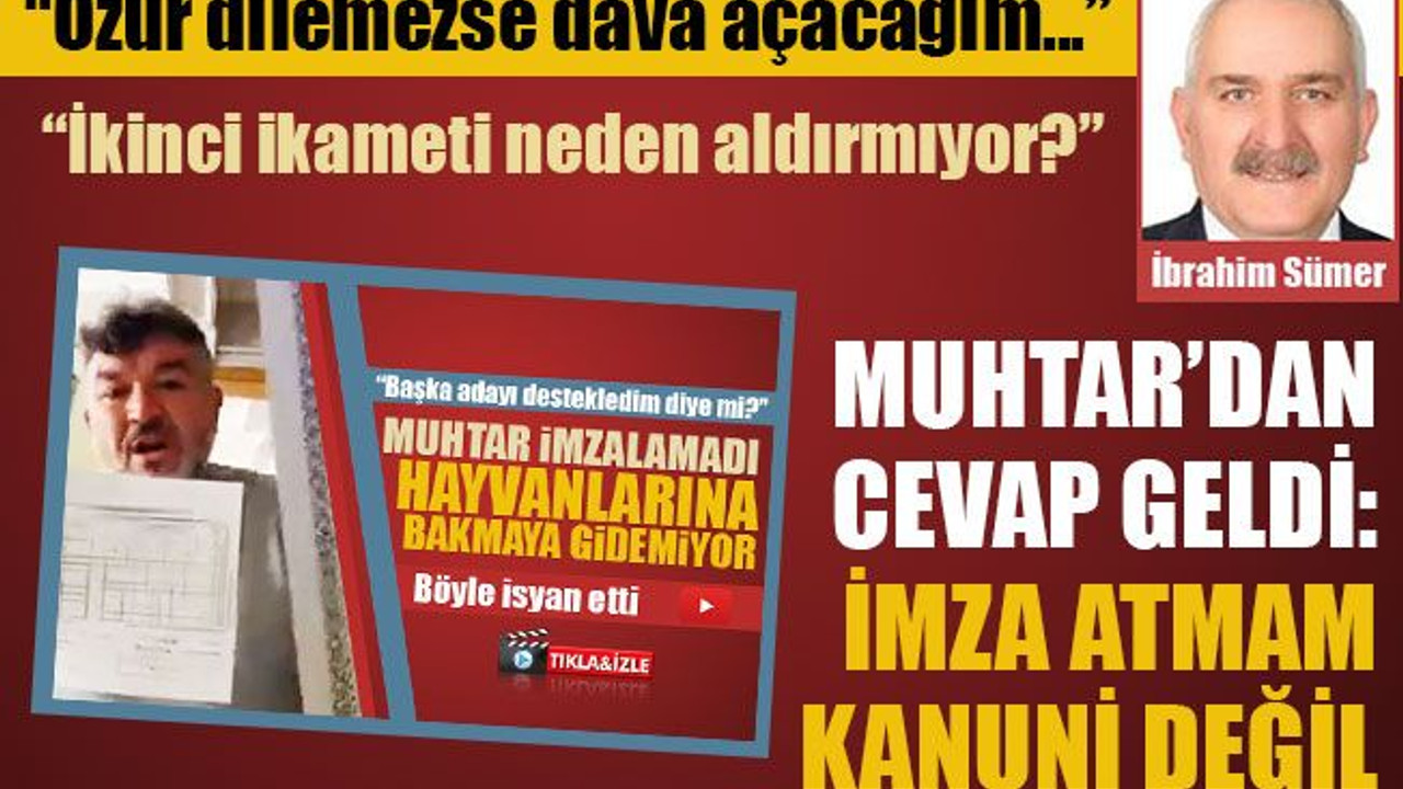 İbrahim Sümer'den o iddialara yanıt: İmza atmam kanuni değil