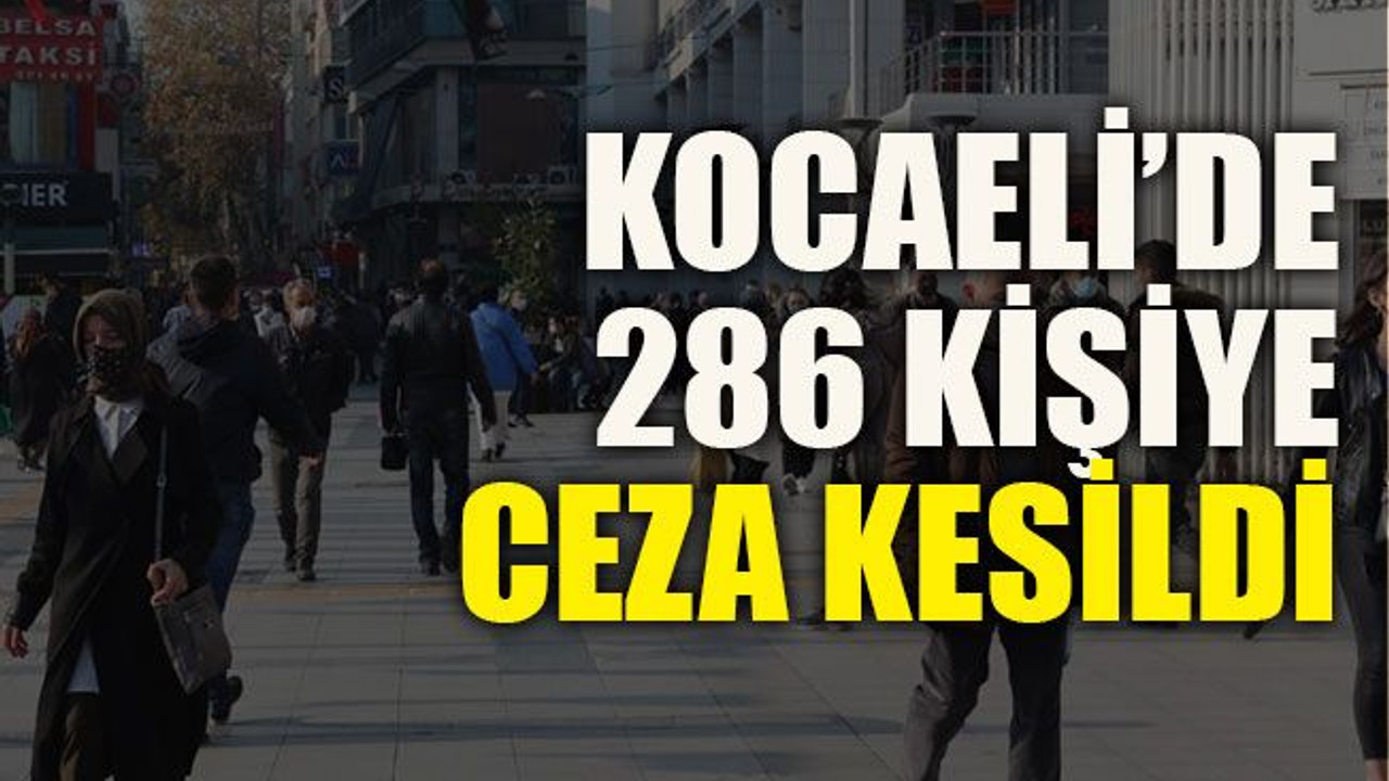 Kocaeli’de 286 kişiye ceza kesildi