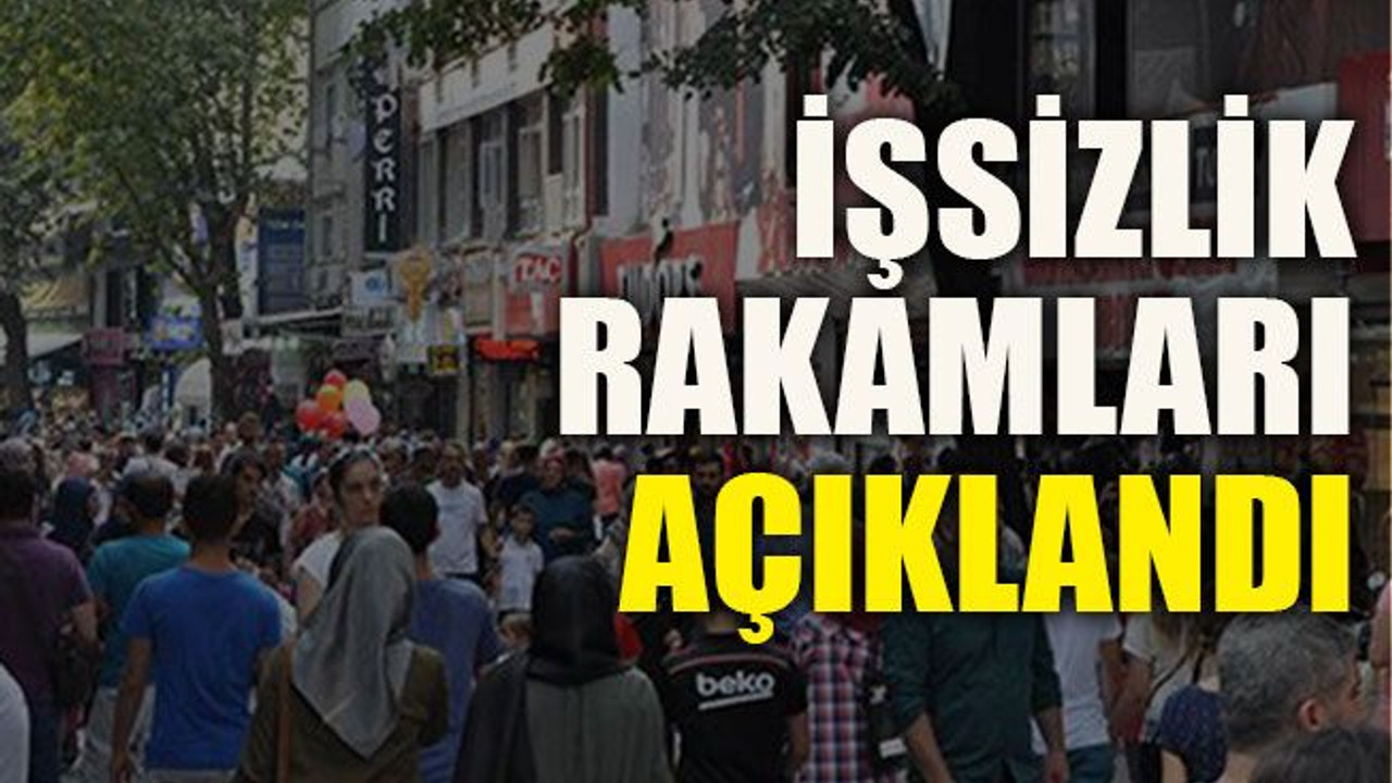 İşsizlik rakamları açıklandı