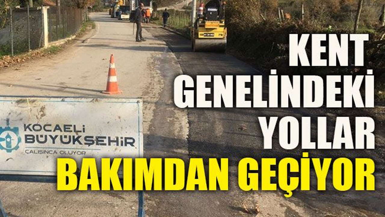 Kent genelindeki yollar bakımdan geçiyor