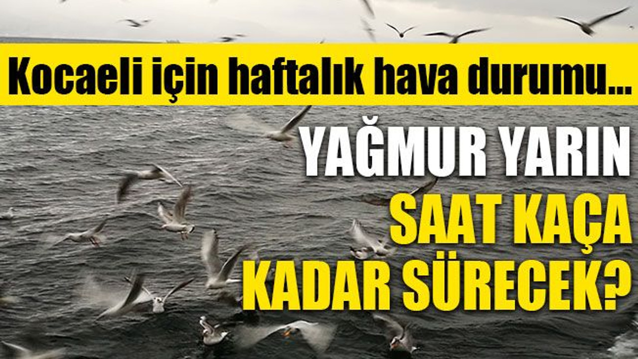 Kocaeli için haftalık hava durumu… Yağmur yarın saat kaça kadar sürecek?