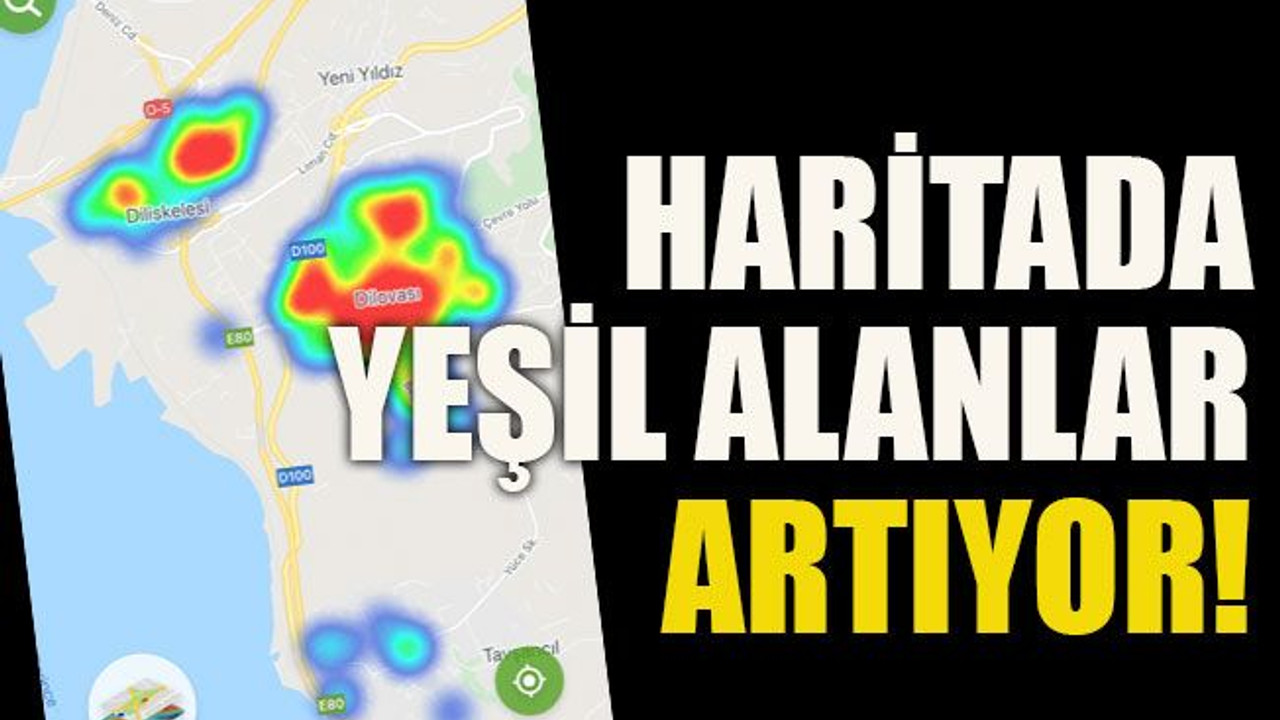 Haritada yeşil alanlar artıyor!