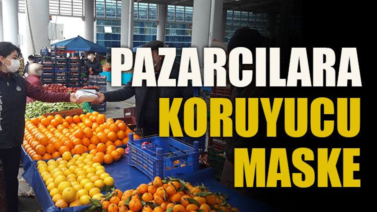 Pazarcılara koruyucu maske