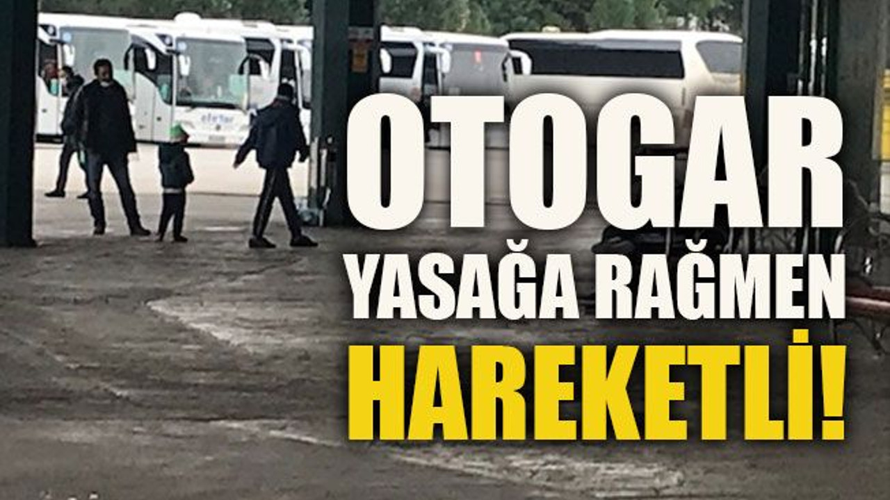 Otogar yasağa rağmen hareketli!