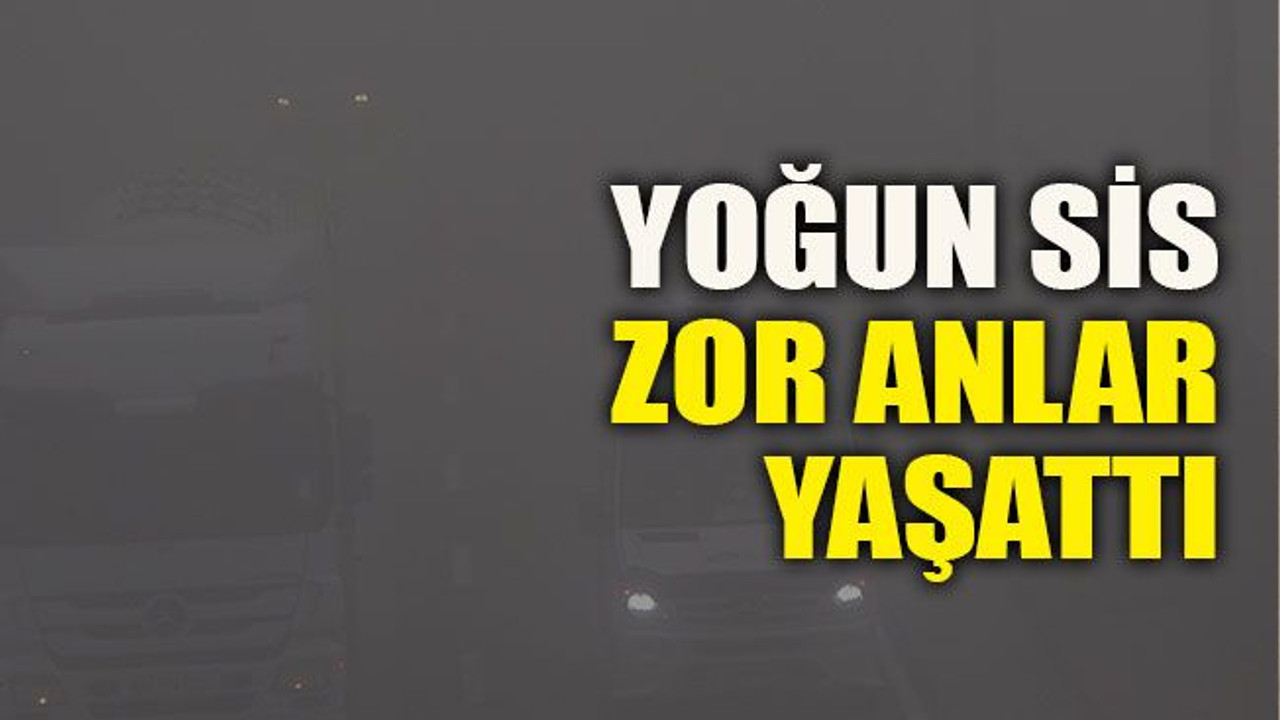 Yoğun sis zor anlar yaşattı