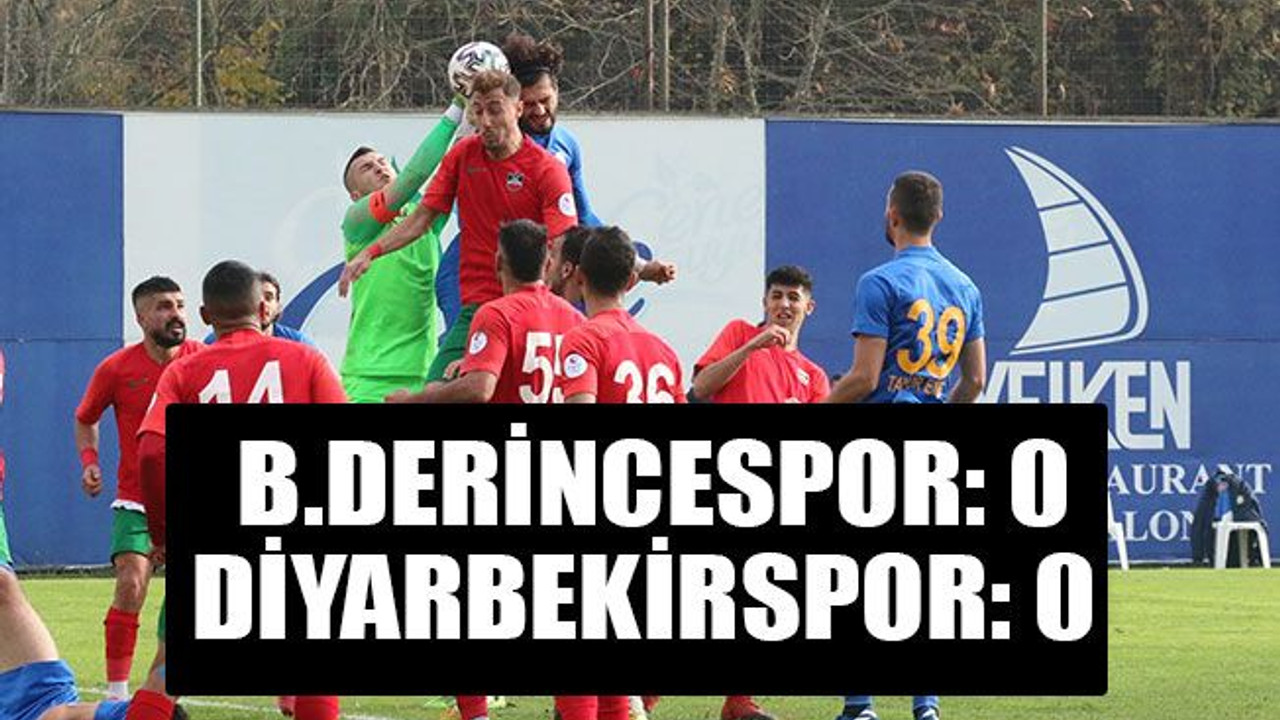 Belediye Derincespor: 0 - Diyarbekirspor: 0