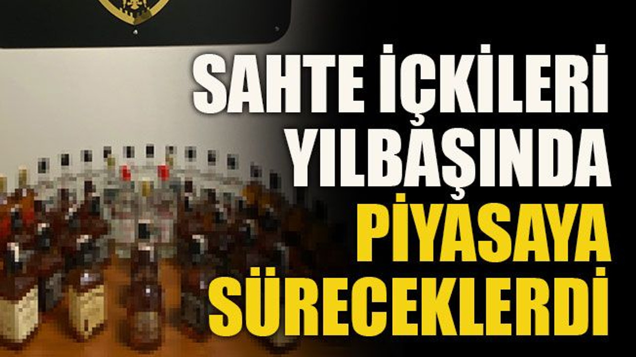 Sahte içkileri yılbaşında piyasaya süreceklerdi