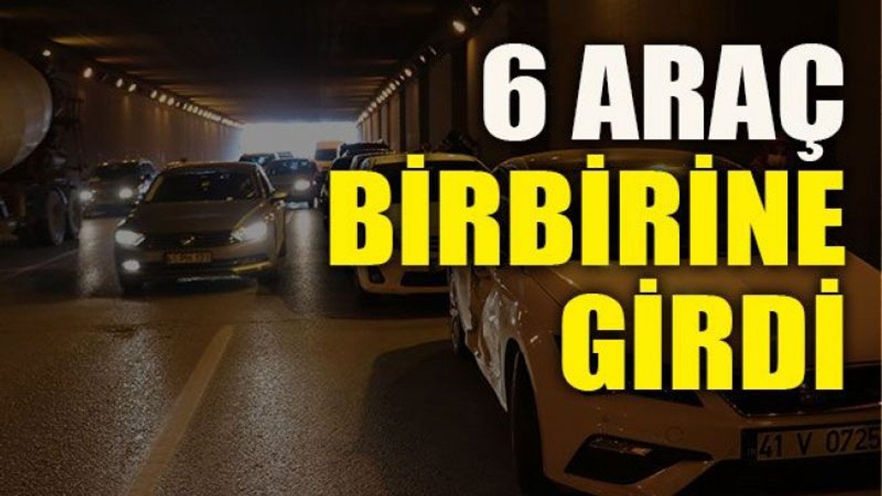 6 araç birbirine girdi kilometrelerce kuyruk oluştu