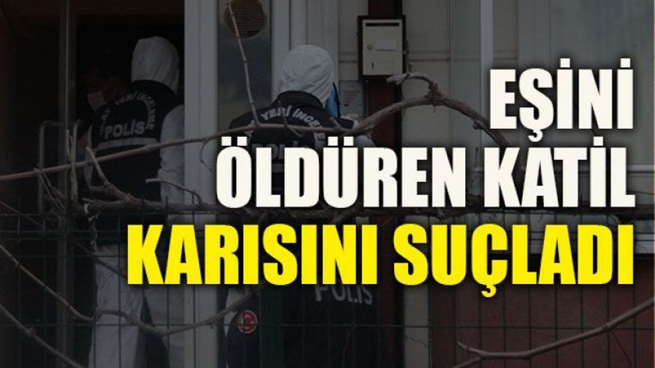 Eşini öldüren katil eşini suçladı