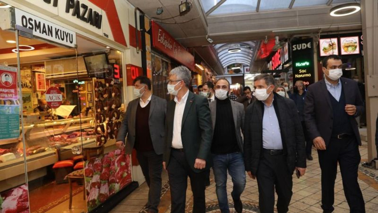 Önce yardım sonra esnaf ziyareti