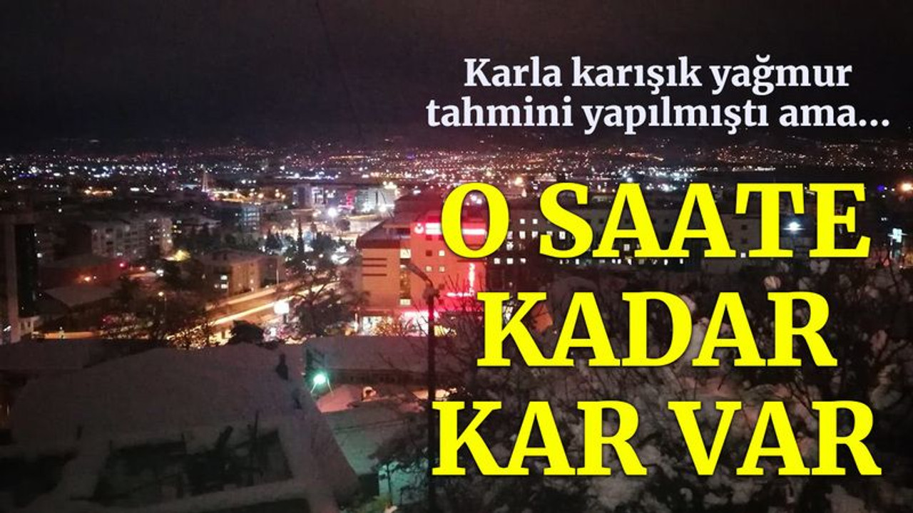 Kocaeli için sabaha kadar “kar” uyarısı!