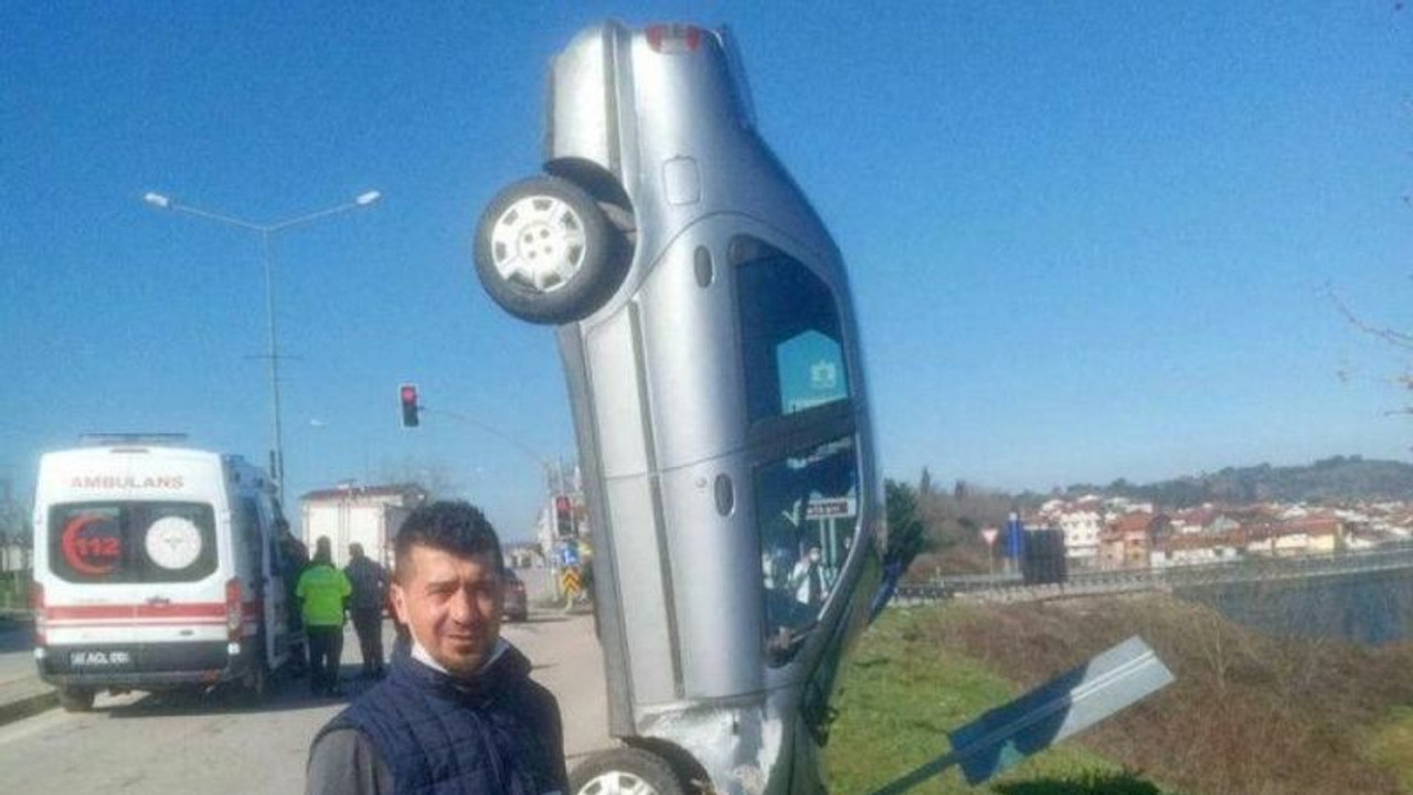 Öyle bir kaza yaptı ki görenler şok oldu