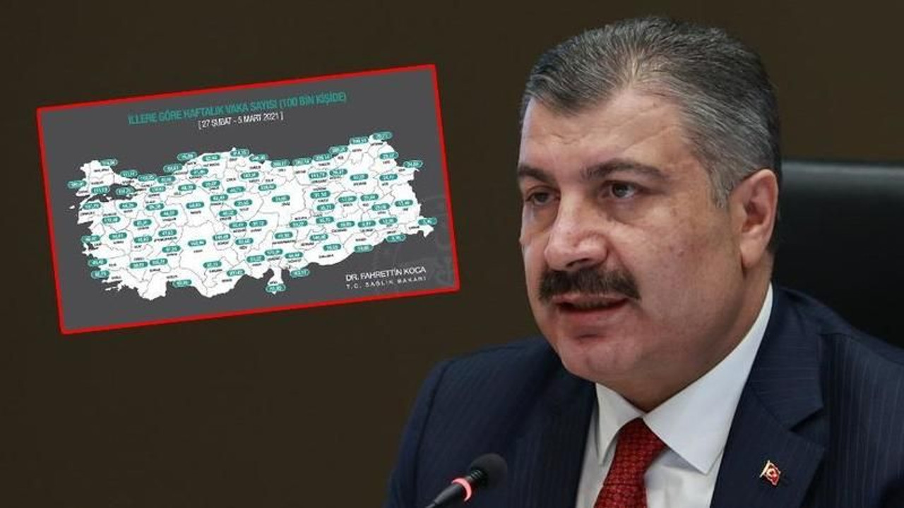 İşte il il haftalık vaka sayıları