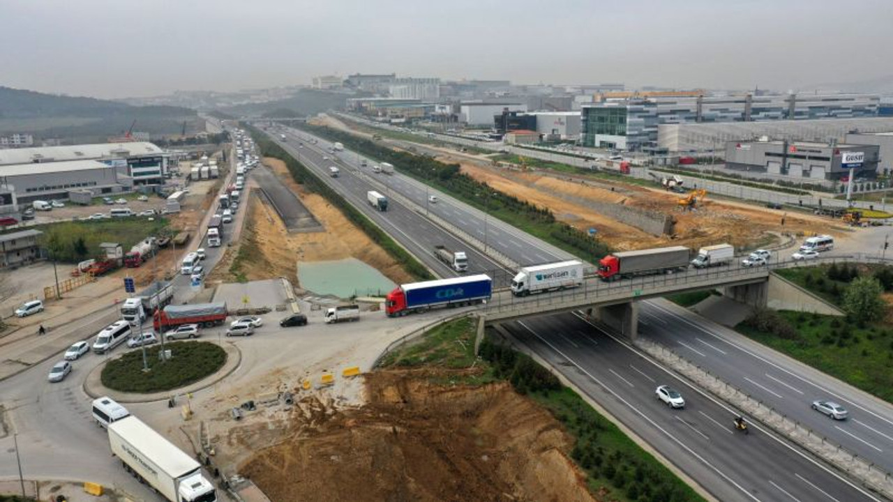 Kocaeli'deki dev projede çalışmalar, kuzey yan yolda yoğunlaştı