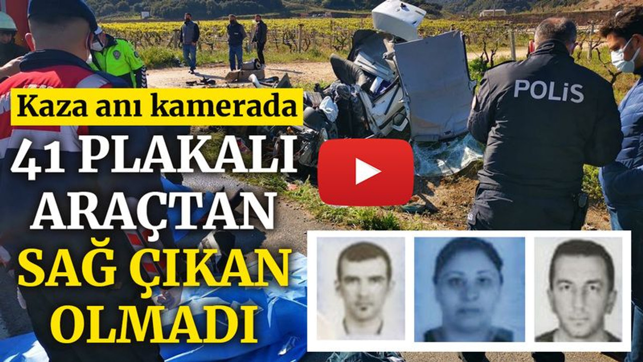 41 plakalı otomobilden sağ çıkan olmadı!