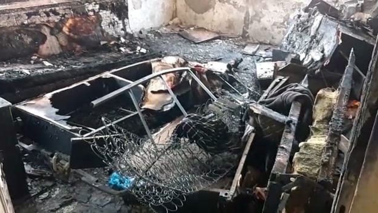 Vahşet! Yangında ölen adamın elleri ve ayaklarını bağlamışlar