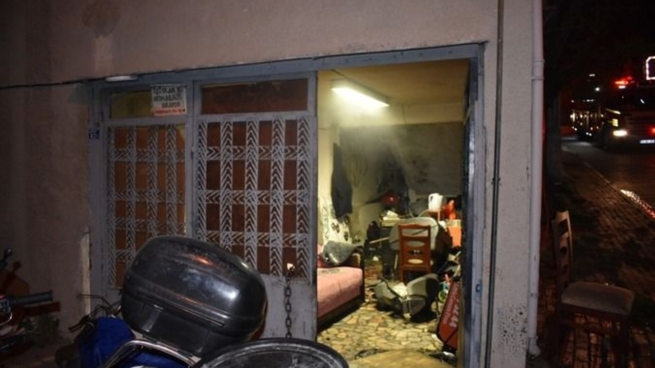 Motosiklet tamirhanesinde yangın