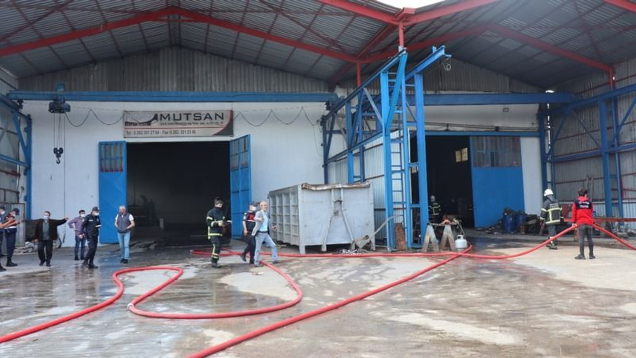 Fabrikada gaz kaçağından yangın çıktı