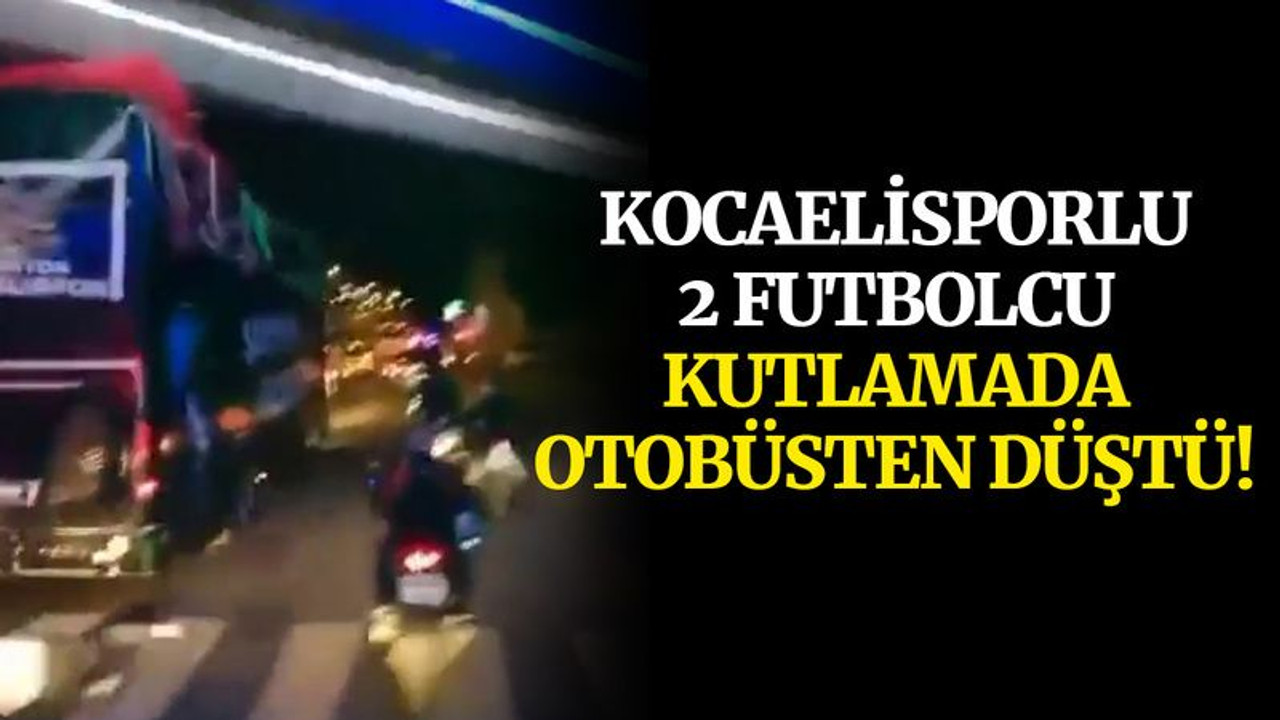 Kocaelisporlu futbolcular otobüsten düştü... İşte korku dolu anlar