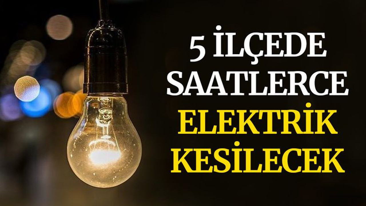 Kocaeli'de bugün 5 ilçede elektrik yok (31 Mayıs Pazartesi)