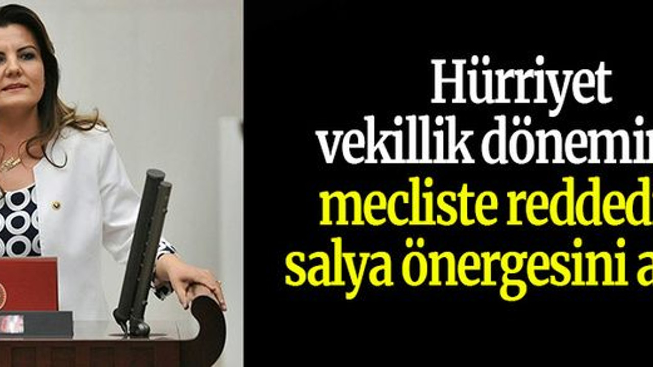 Hürriyet vekillik döneminde mecliste reddedilen salya önergesini anlattı