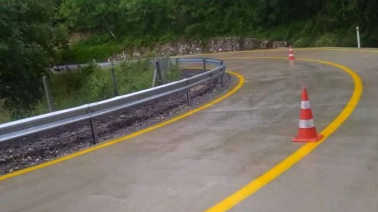 Dört köyü birbirine bağlayan yol artık daha güvenli