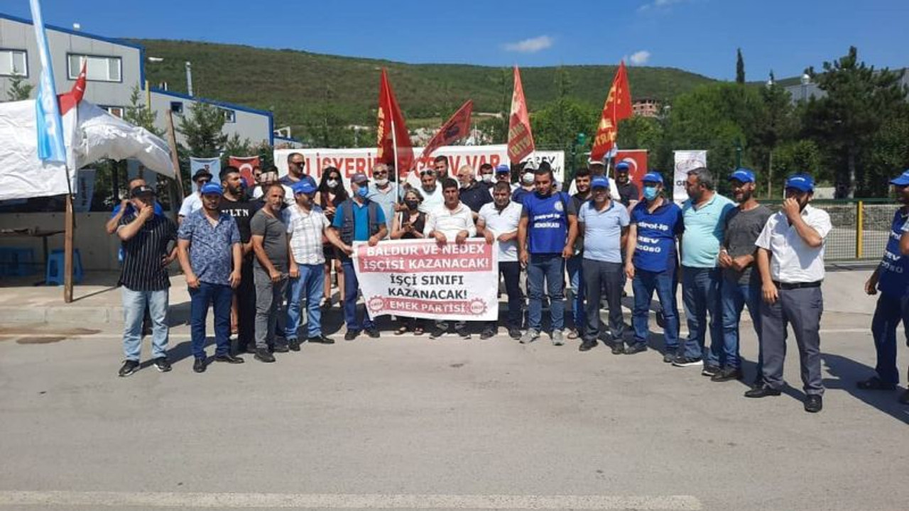 EMEP'ten grevci Nedex ve Baldur işçilerine ziyaret
