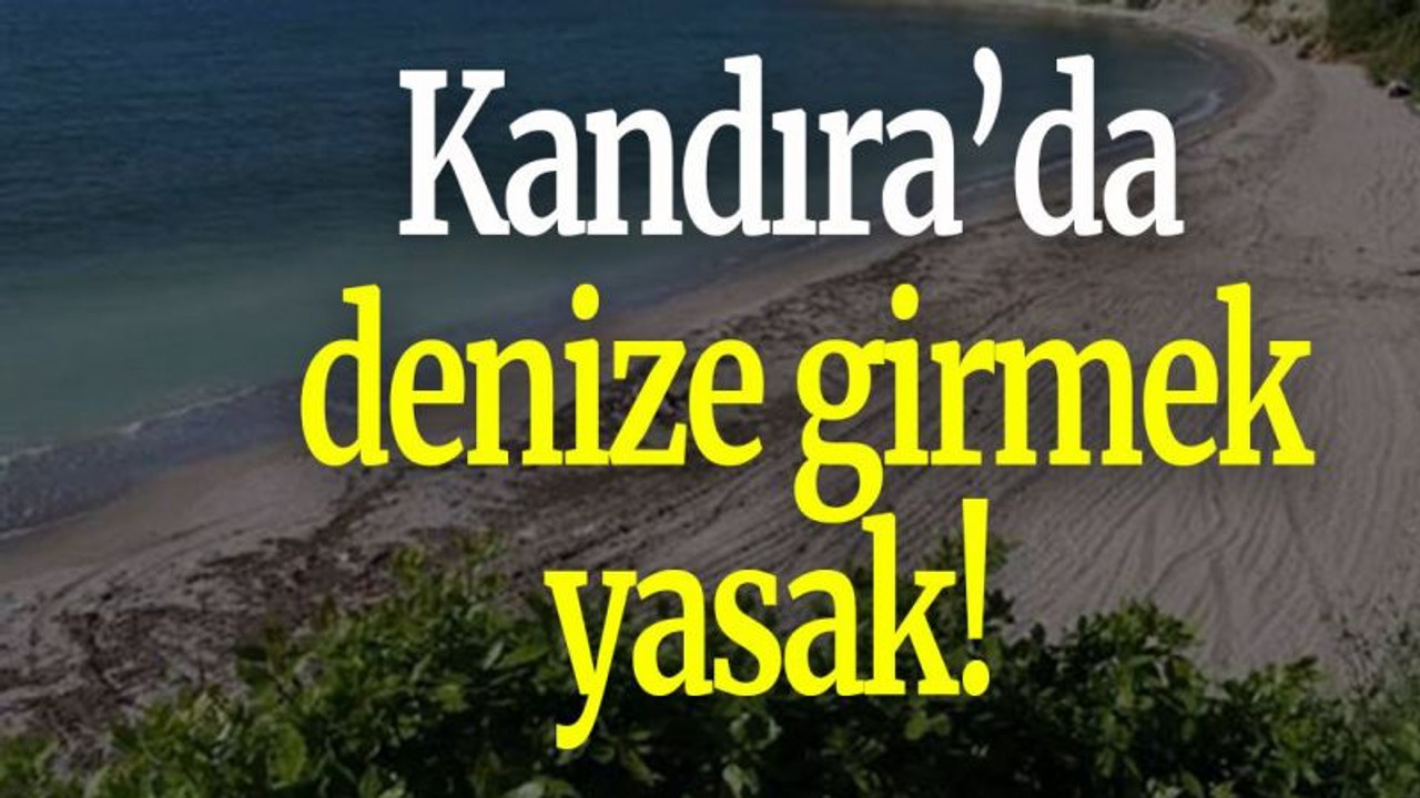 Kandıra’da denize girmek yasak!