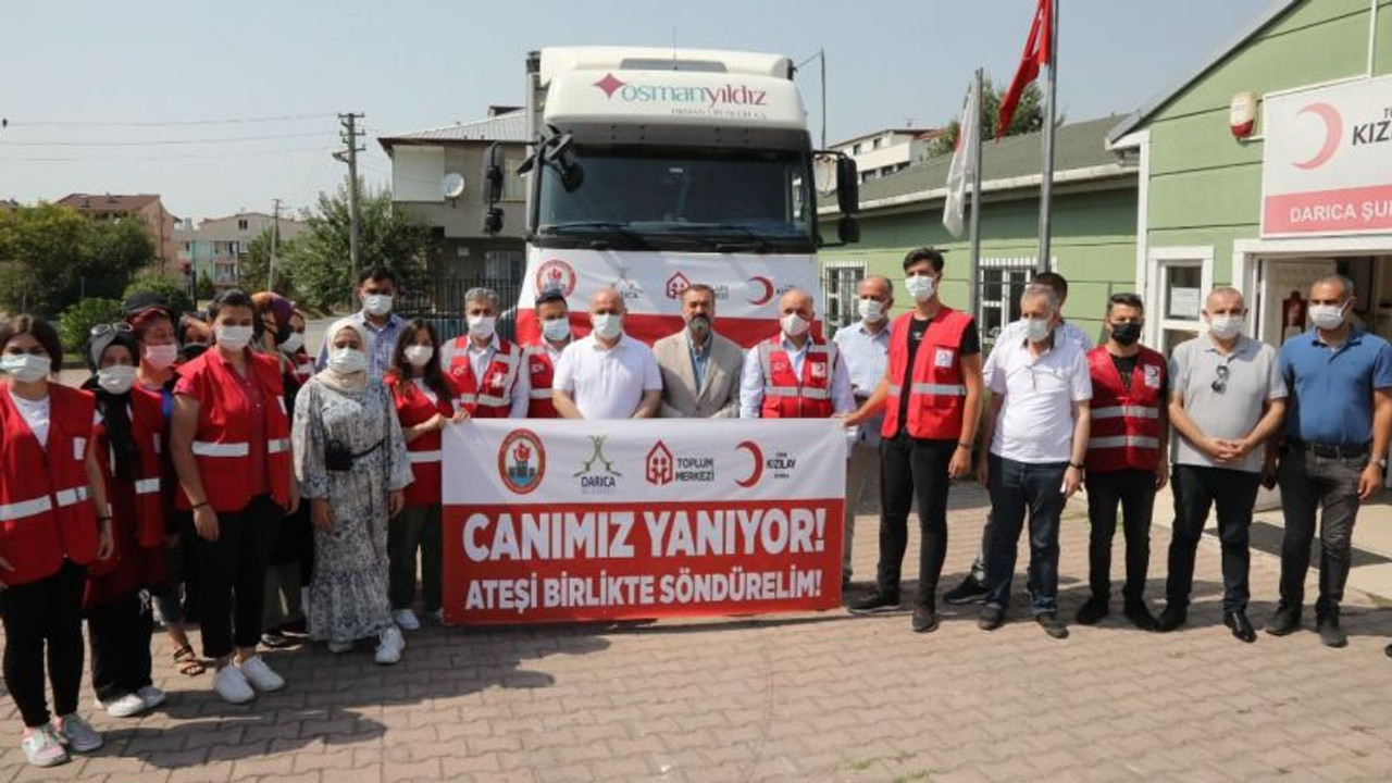 Darıca’dan Manavgat’a yardım TIR’ı
