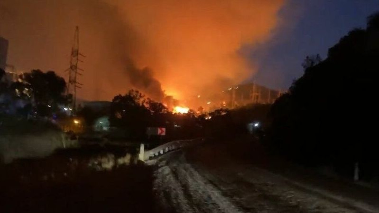 Ve alevler termik santrale ulaştı