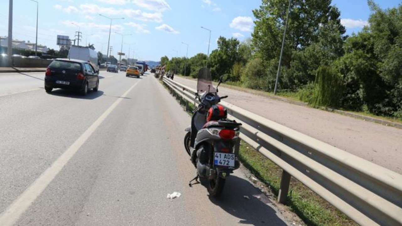 Motosikletten yola savruldu!