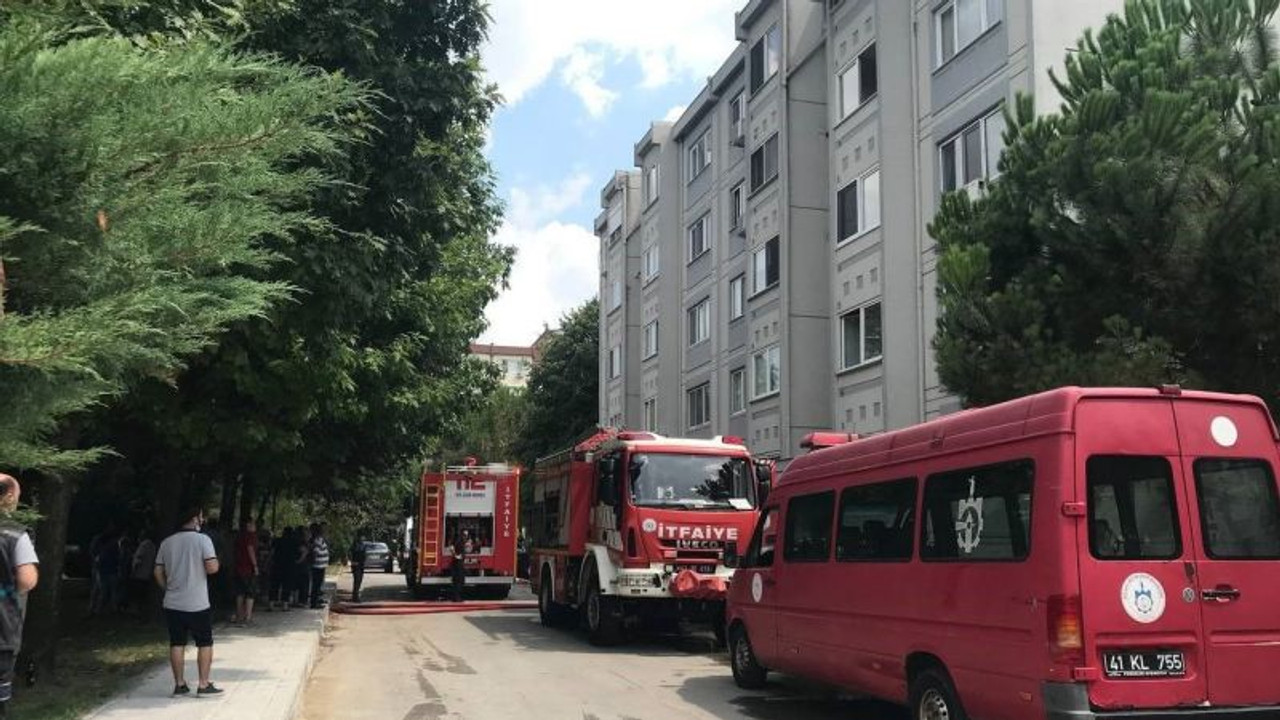 5 katlı binada çıkan yangında hastanelik oldu